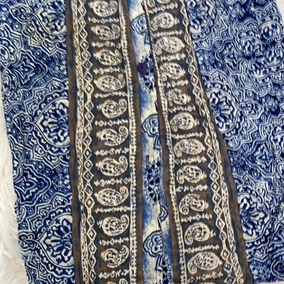 Vintage blue boho maxi dress size small - Picture 8 of 9